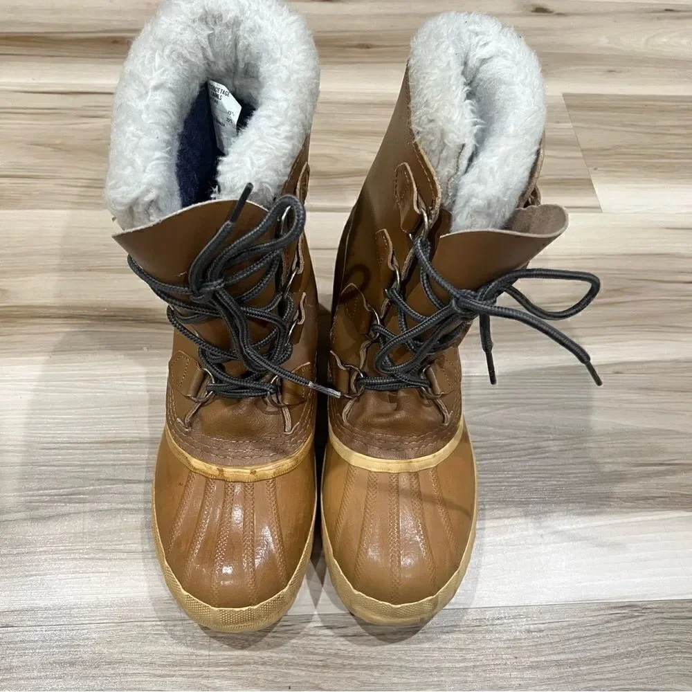 Sorel Manitou Leather and Wool Blend Inserts Winter Duck Boots Men’s 6
